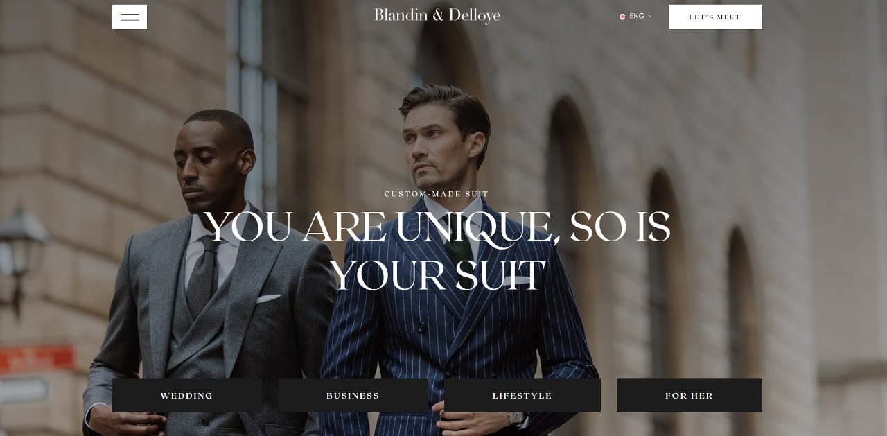 Blandin & Delloye website homepage.