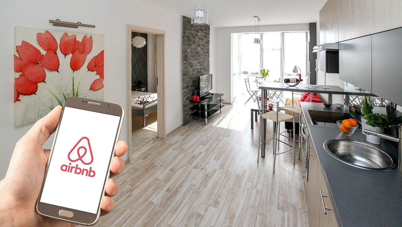 Booking an AirBnB online.