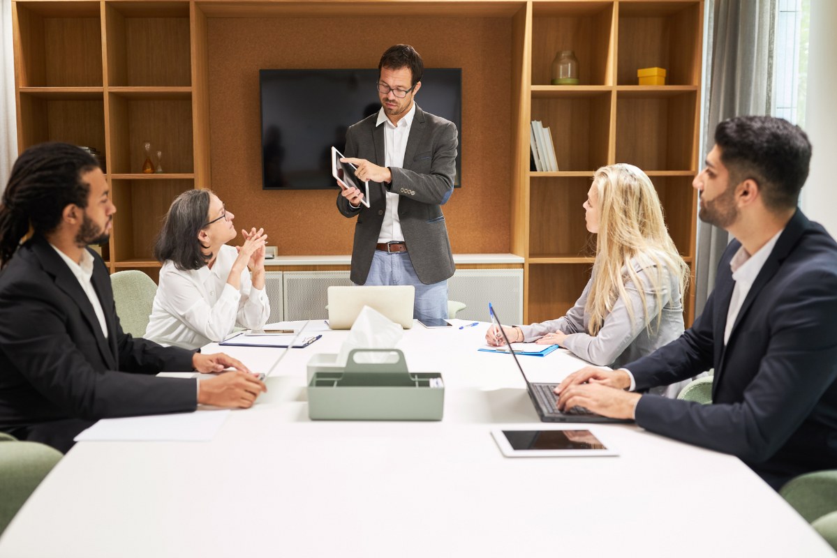 Business Consultant or Manager in a Consulting Workshop.