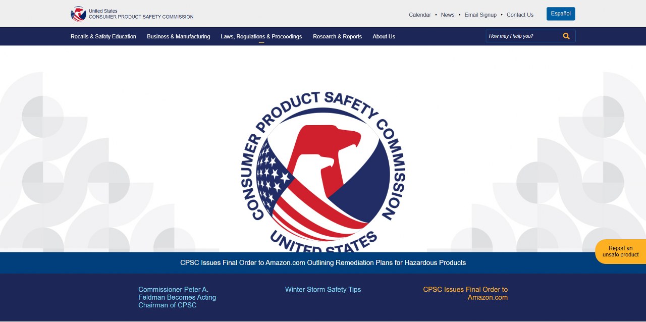 CPSC's website.