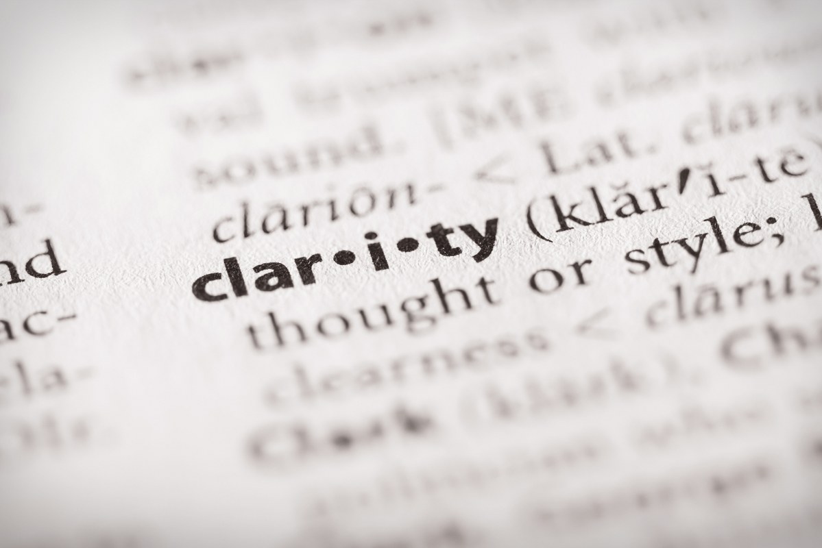 Clarity in the Dictionary.