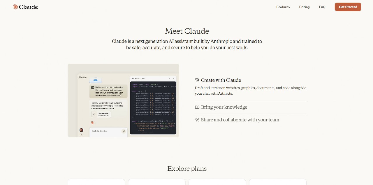 Claude's website.