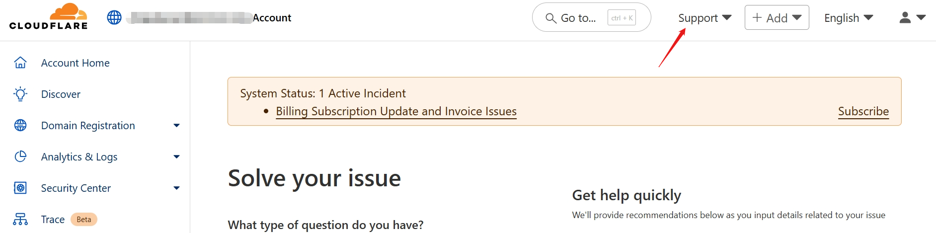 Support button