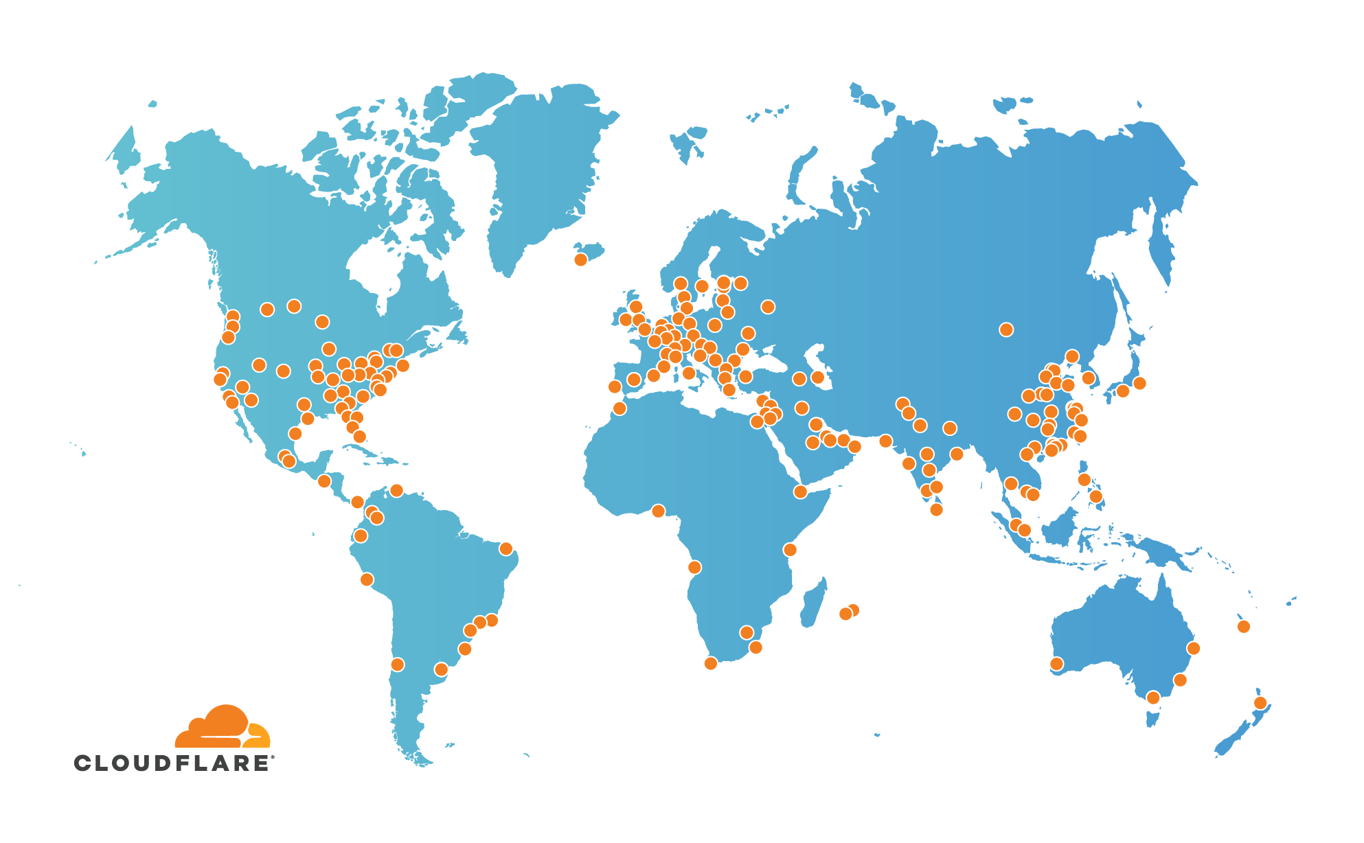 Cloudflare serverlokasjoner