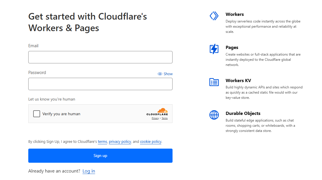 Cloudflare Registration and Creating a New Account