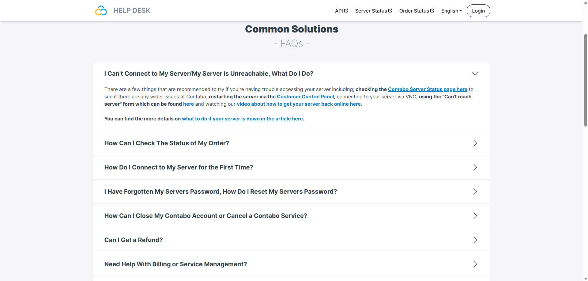 Contabo Common Solutions