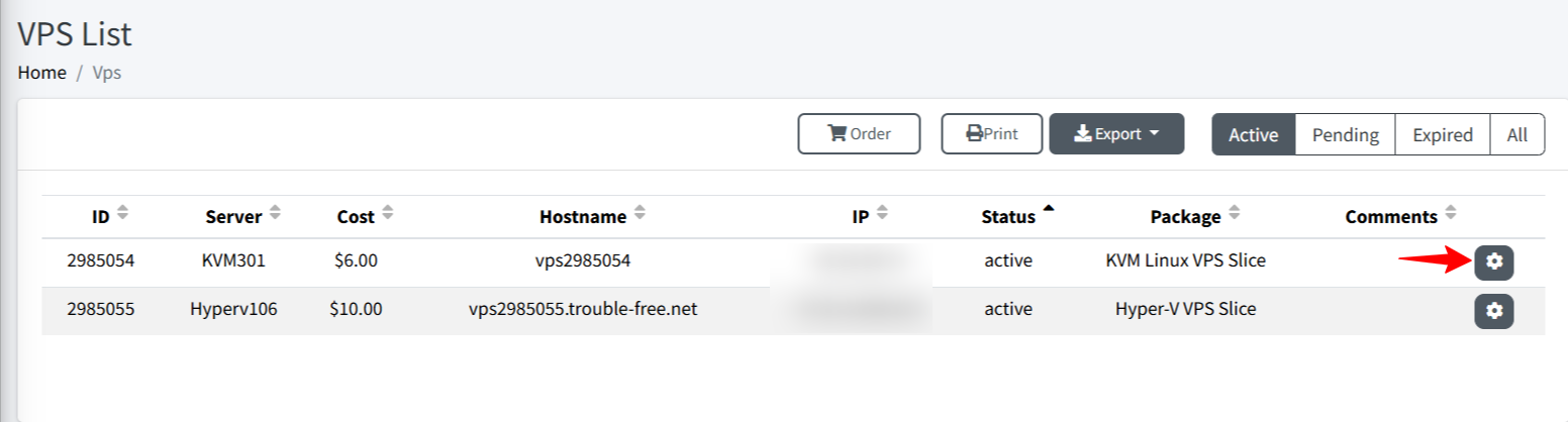 VPS list