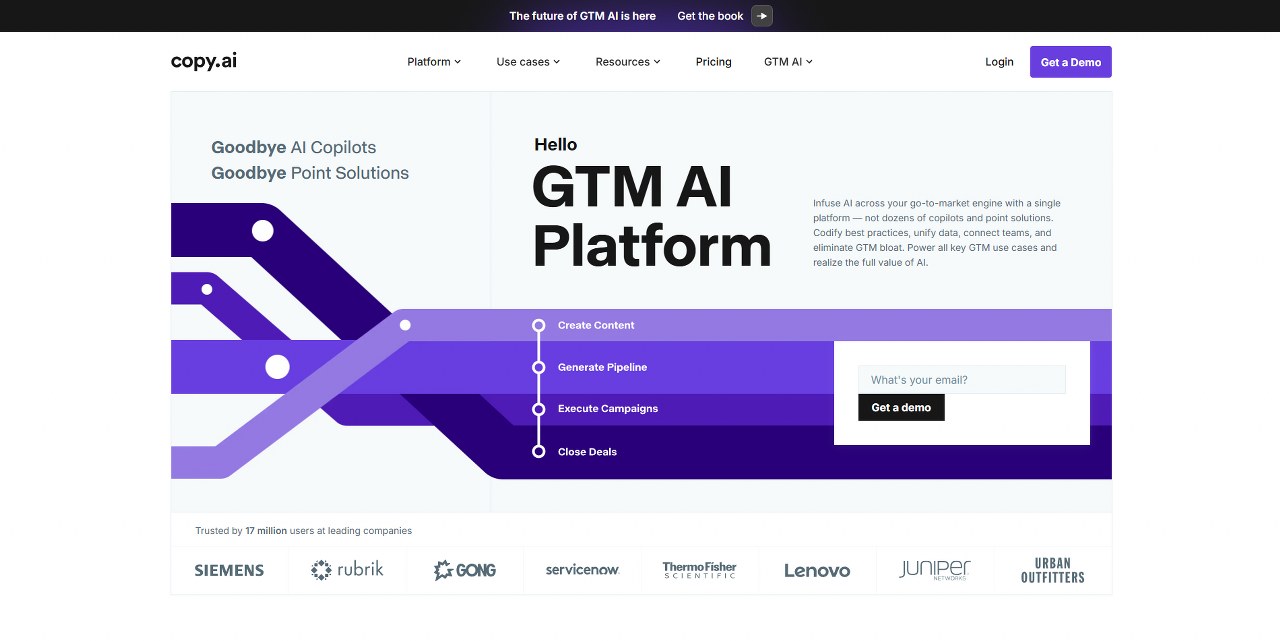 CopyAI's website.