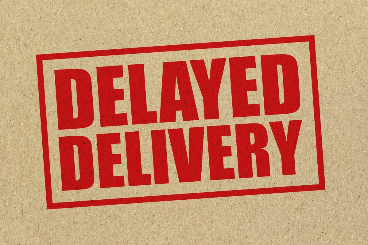 Delayed delivery stamp.