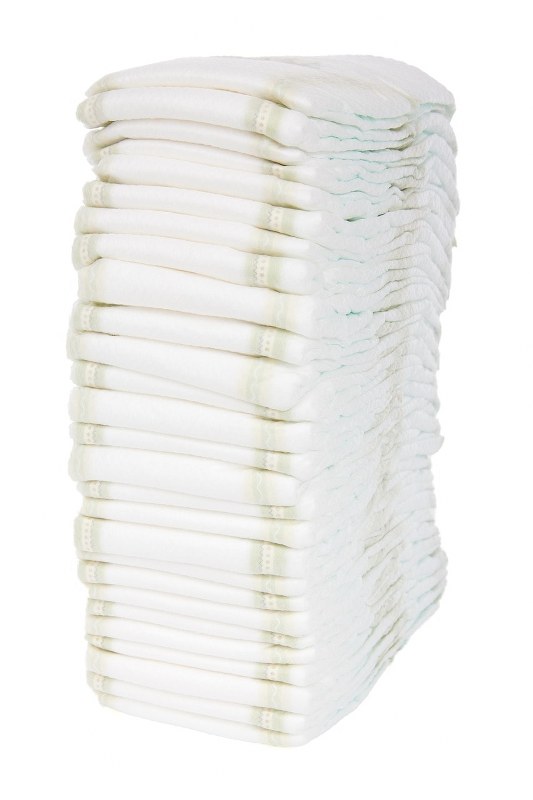 Disposable baby diapers.