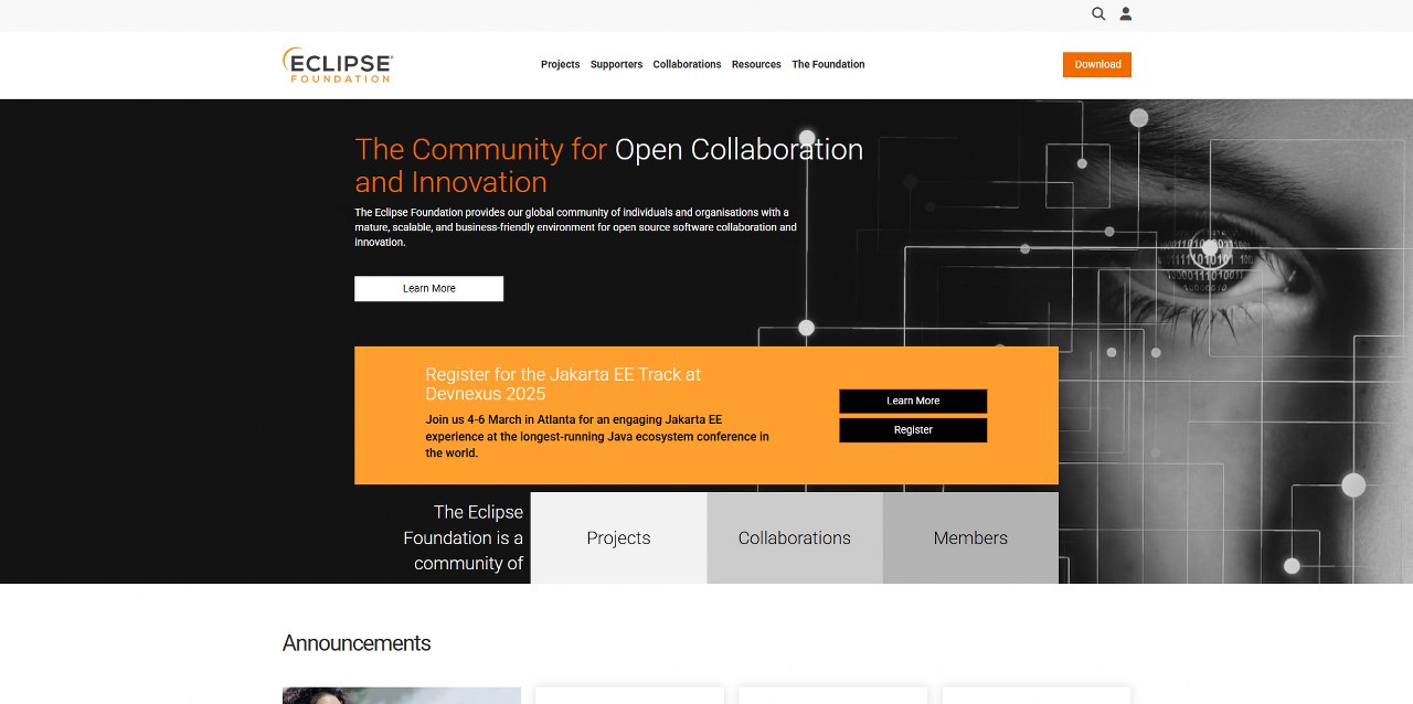 Eclipse's website.