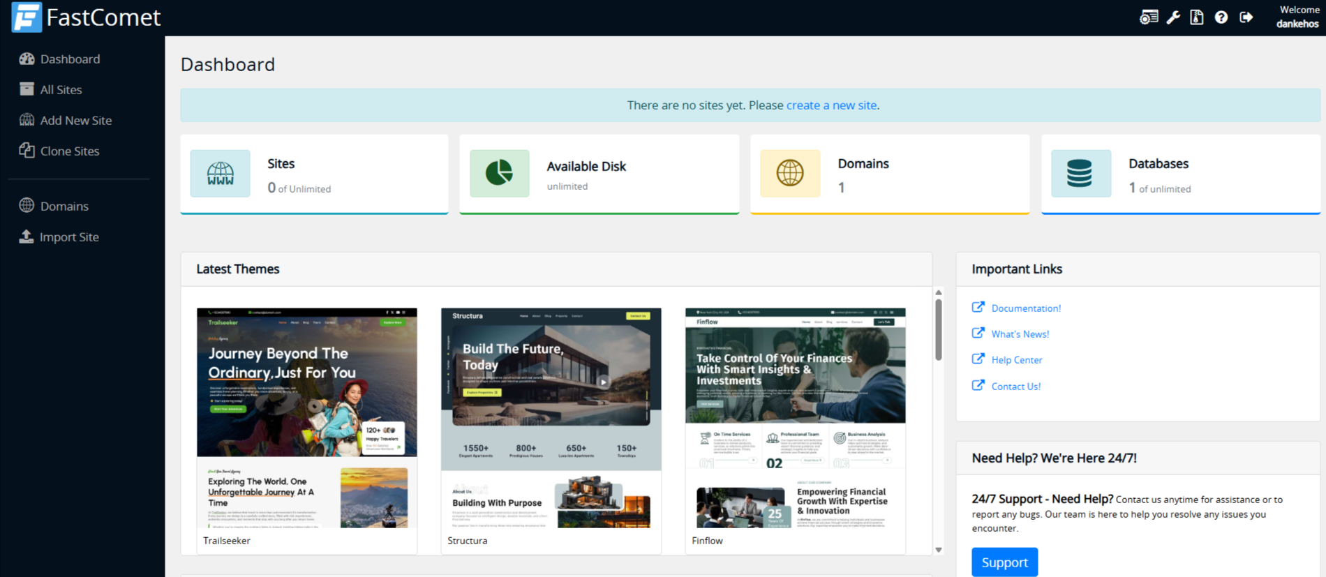 Fastcomet Site Builder