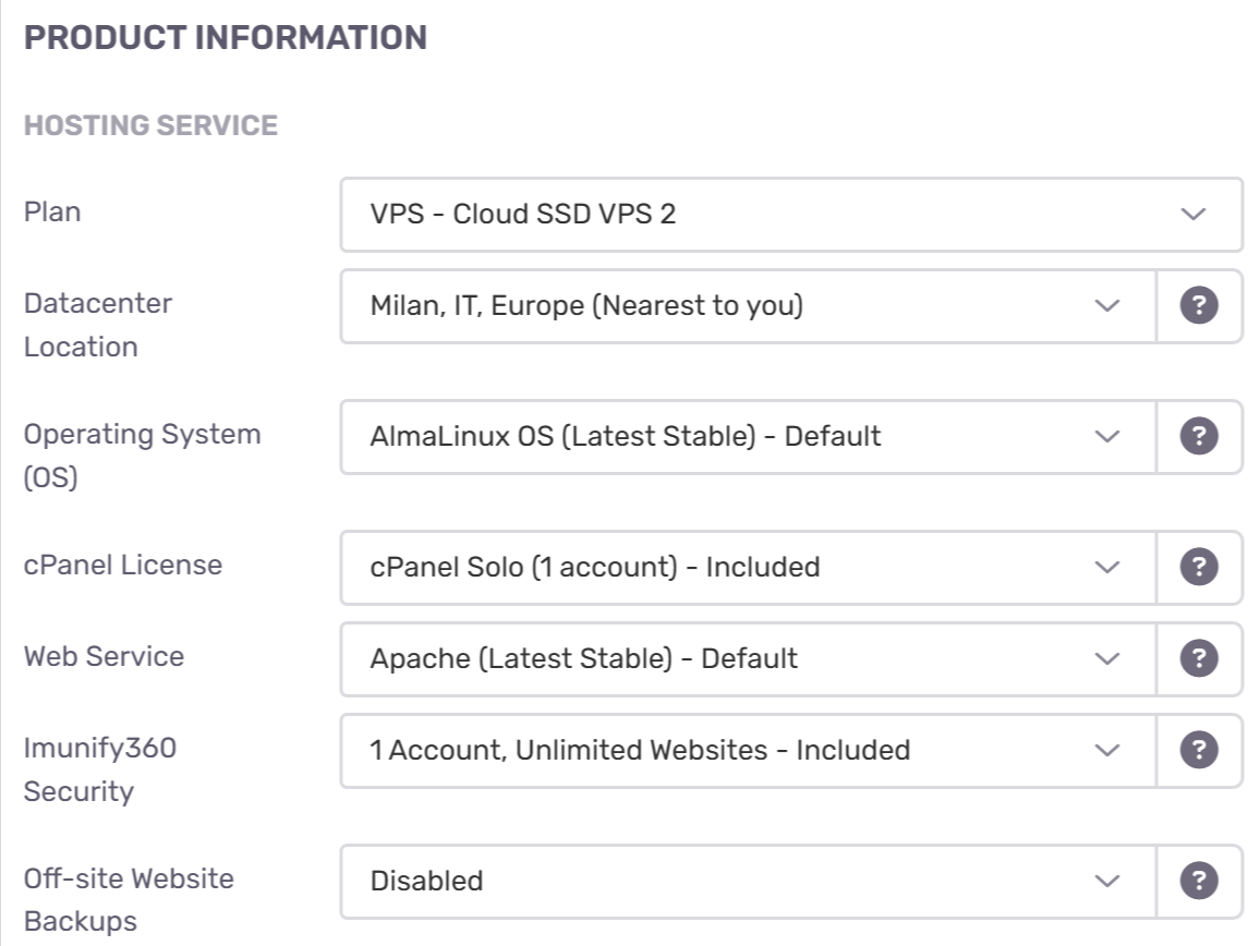 Product information