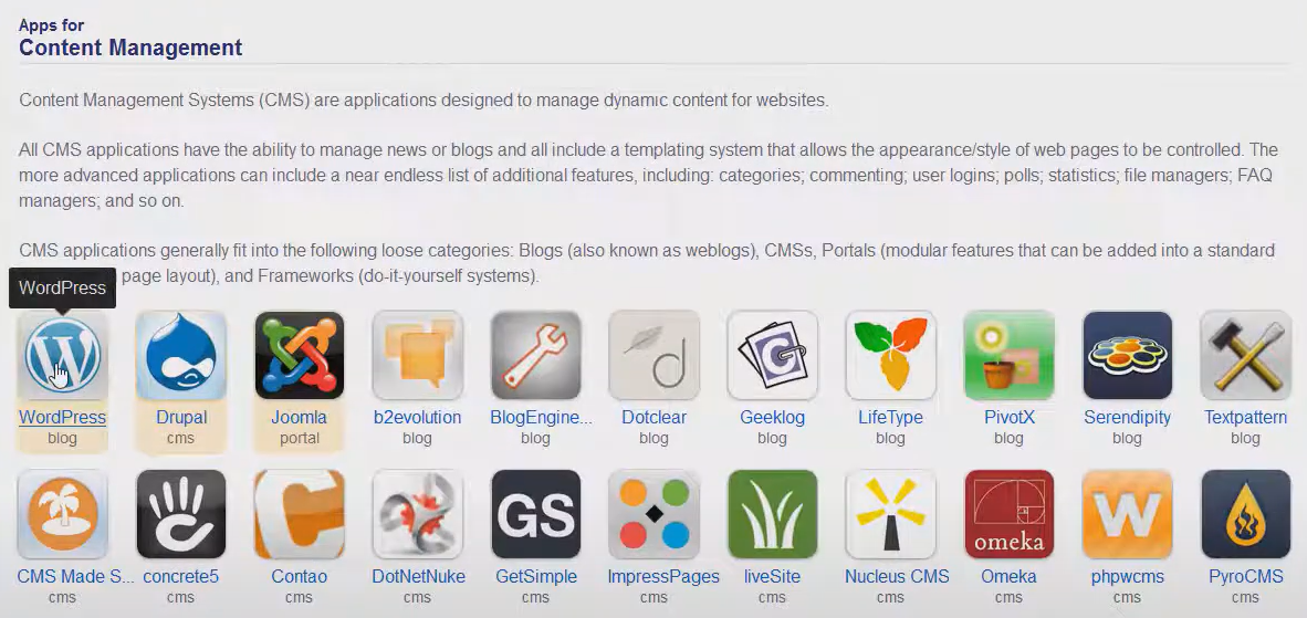 Apps for Content management