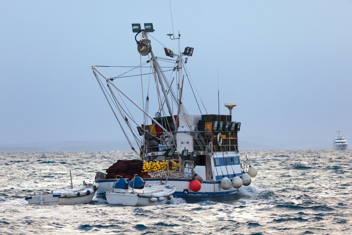 Fishing boat at international sea.