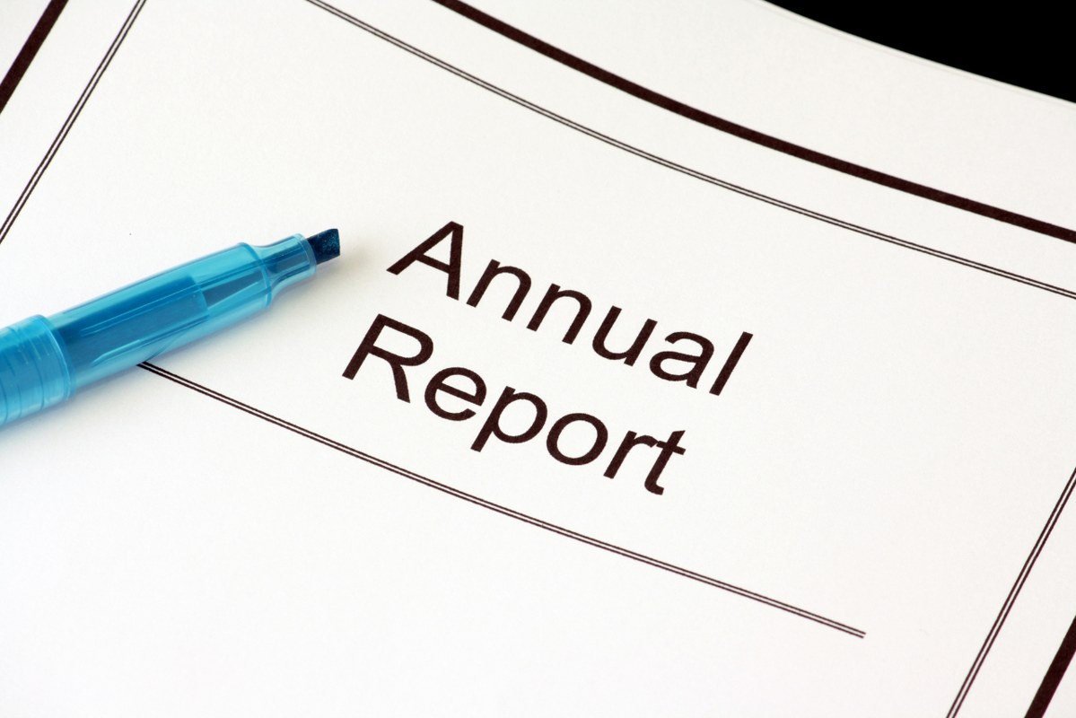 Front cover of annual report.