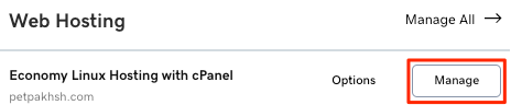 Manage button