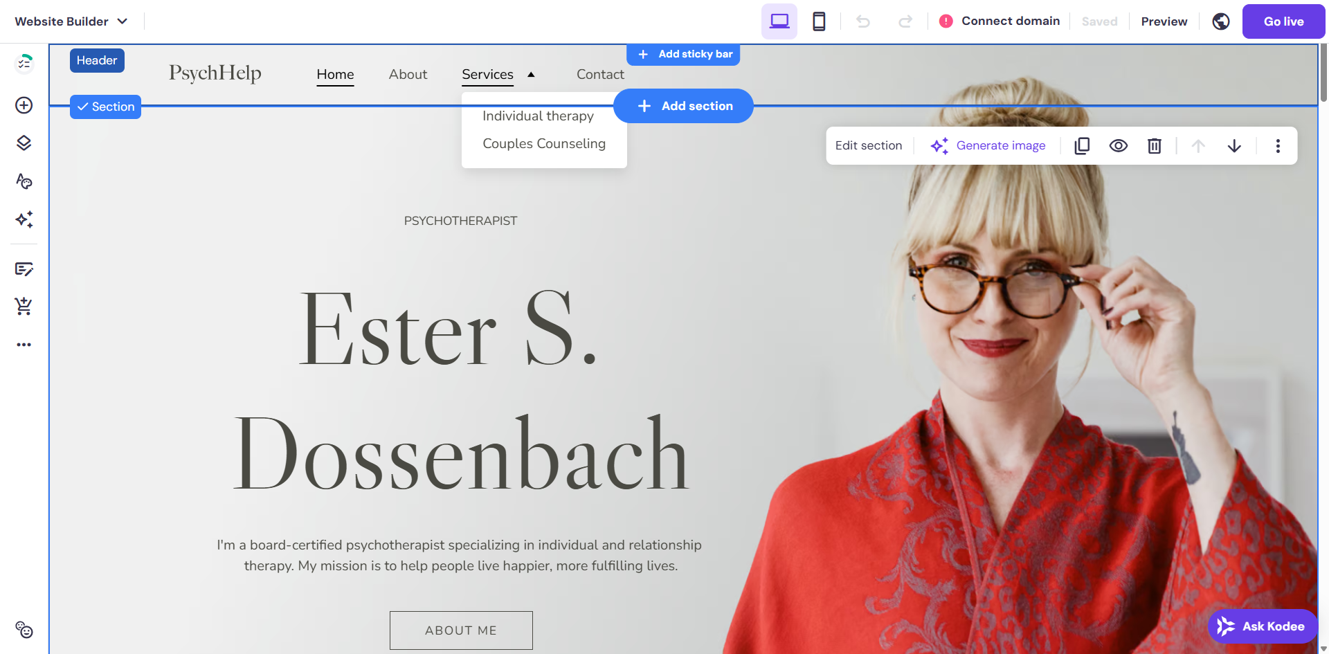 Hostinger website builder