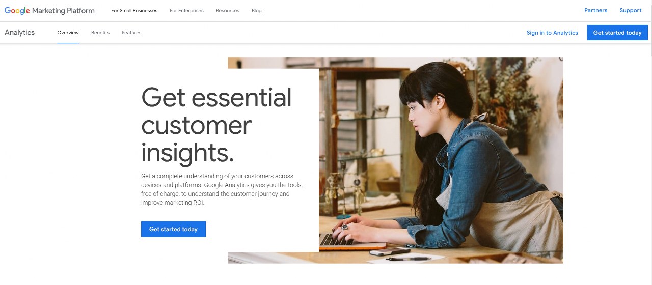Google Analytics website.