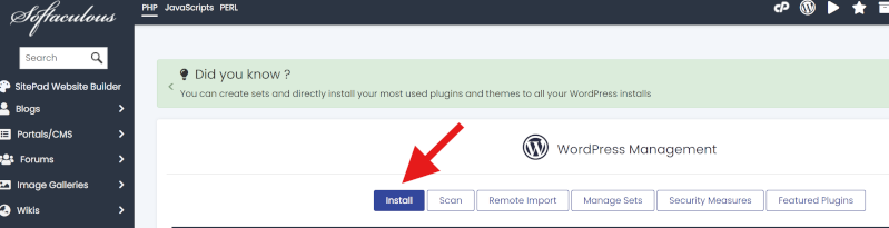Install Button