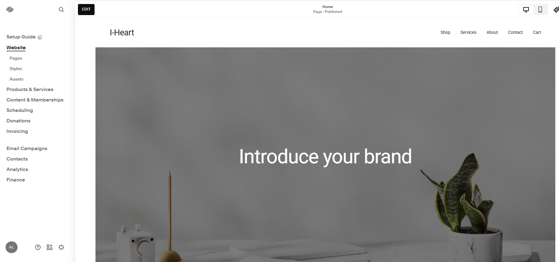 Website tab