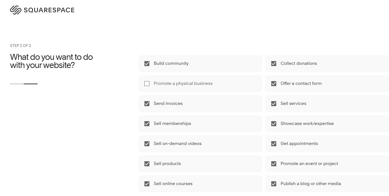 What do you want to do with your website?