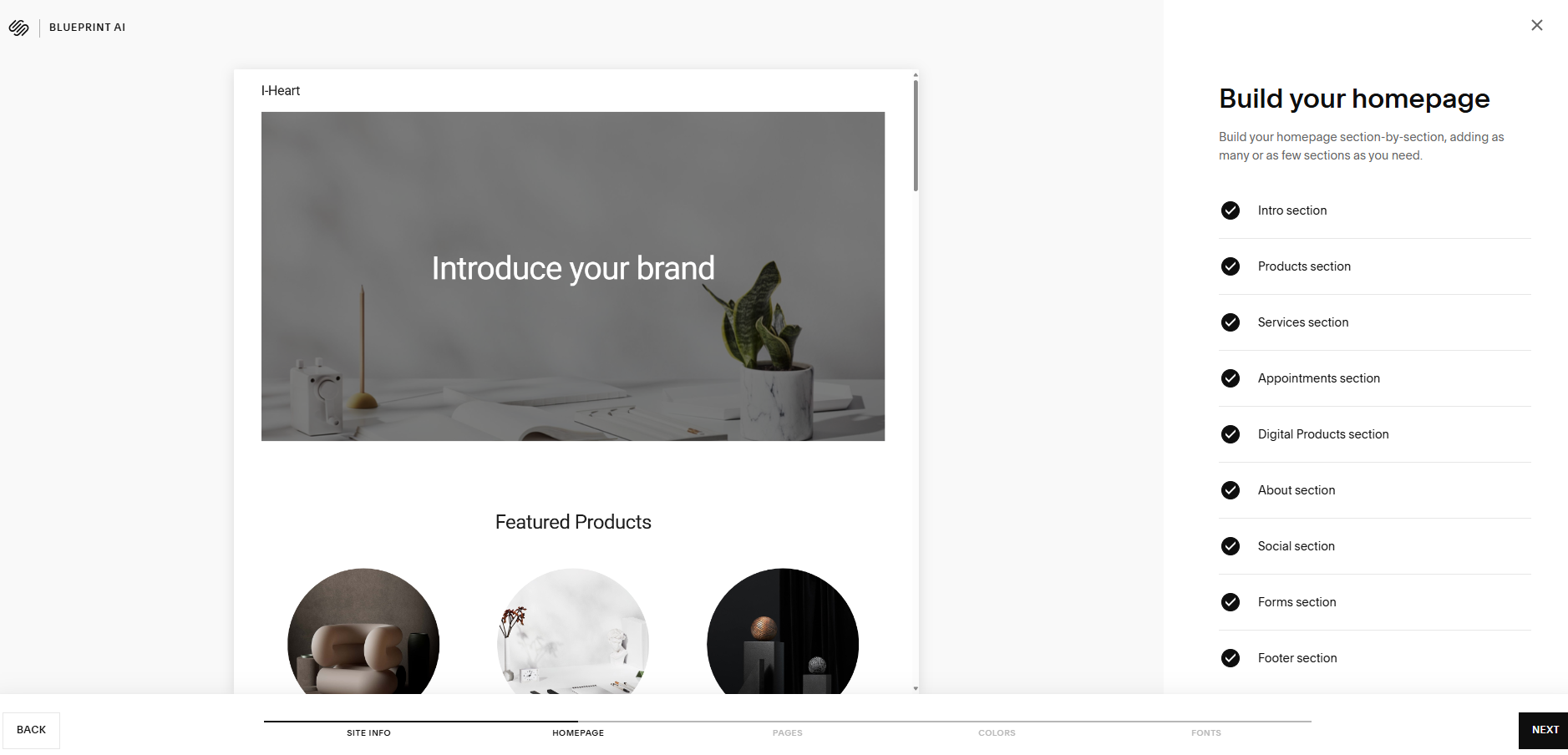 Squarespace Blueprint AI