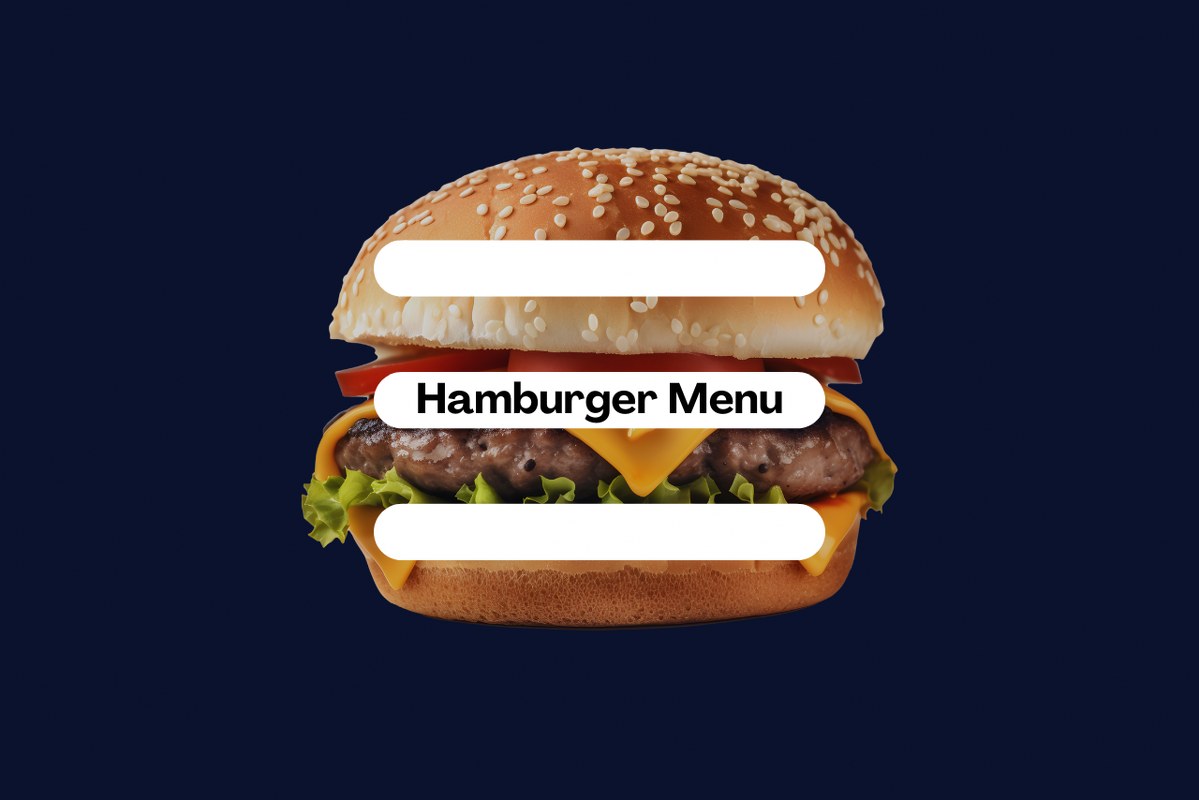 Illustration of the hamburger menu format.