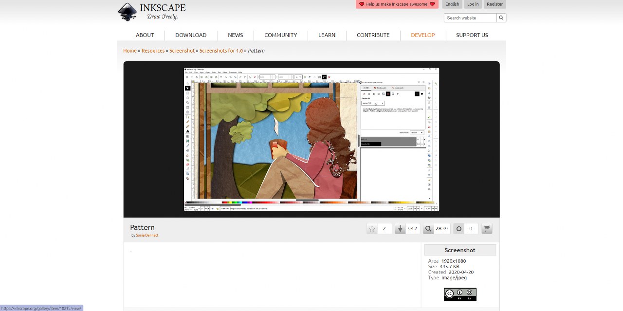Inkscape app screenshot.