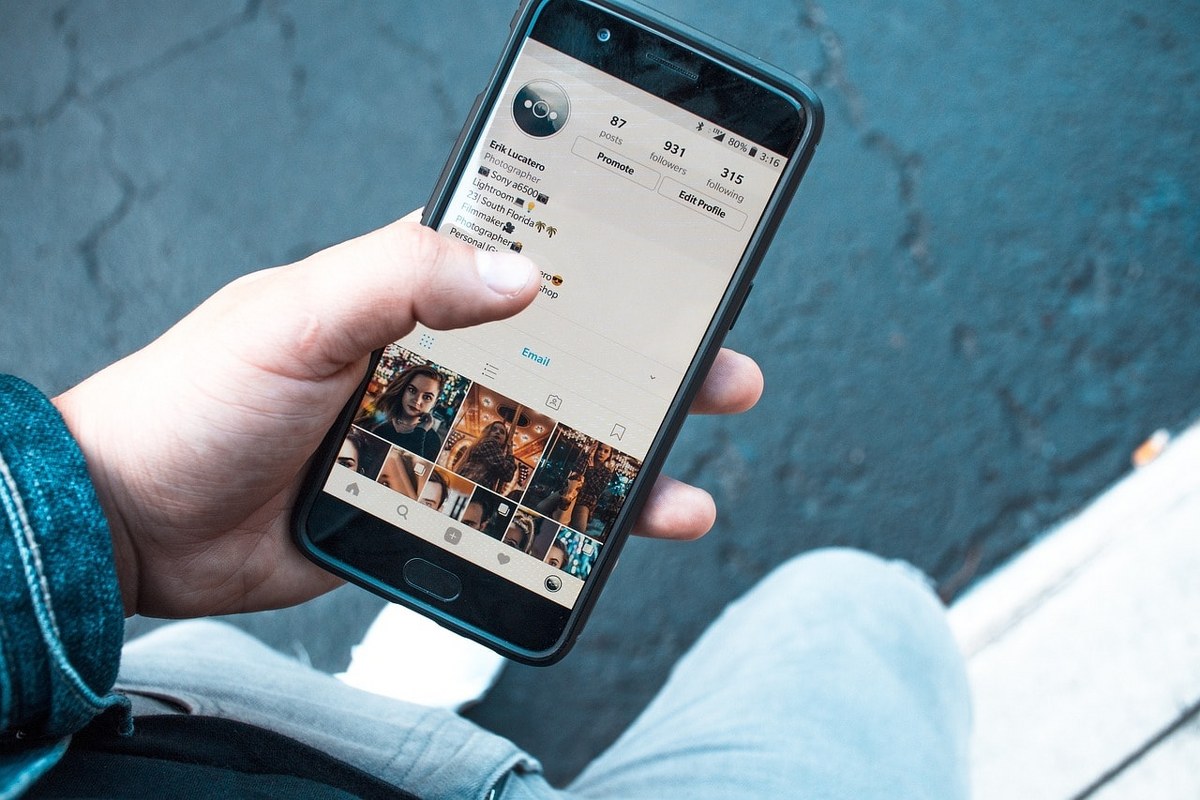 Instagram profile.