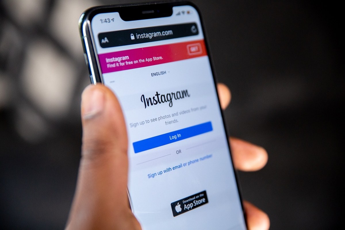 Instagram sign in page.