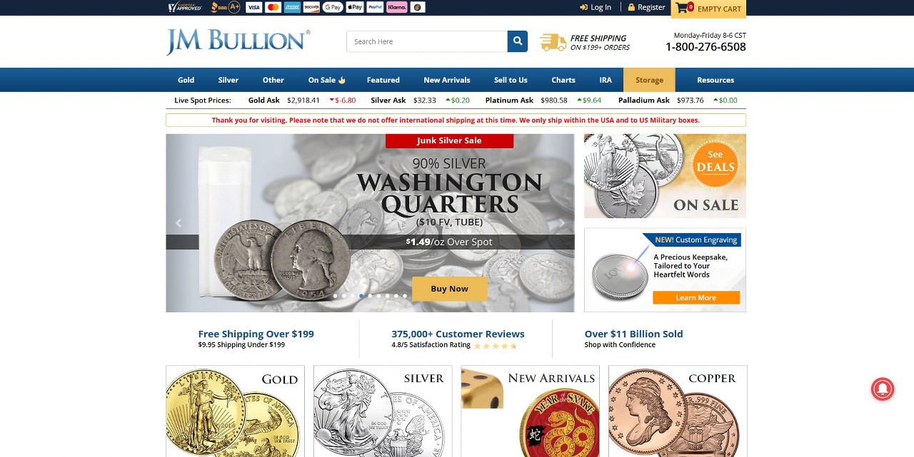 JM Bullion's website.