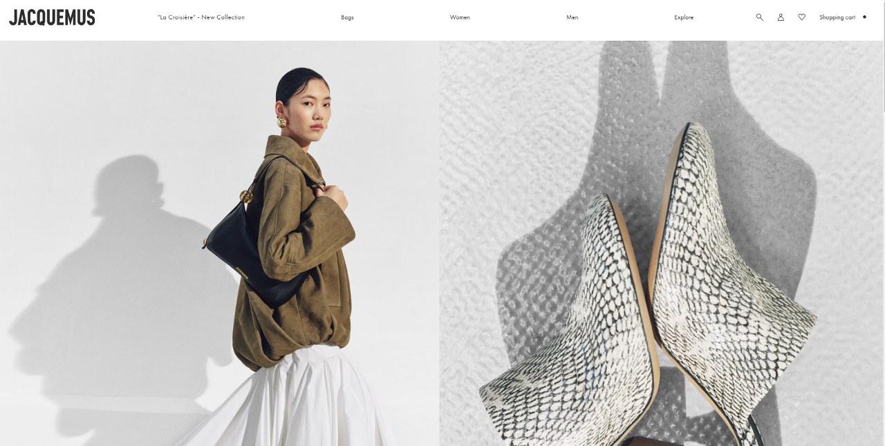 Jacquemus website homepage.