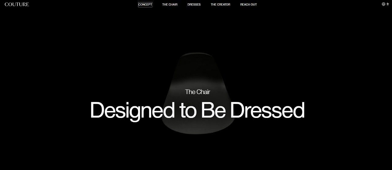 La Chaise website homepage.