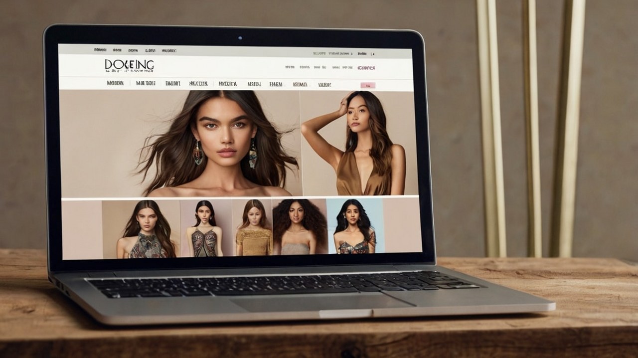 Ladies shown on a fashion website.