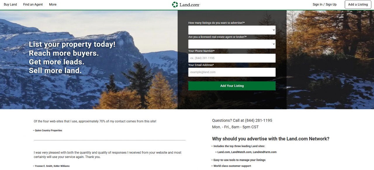 Land of America website.