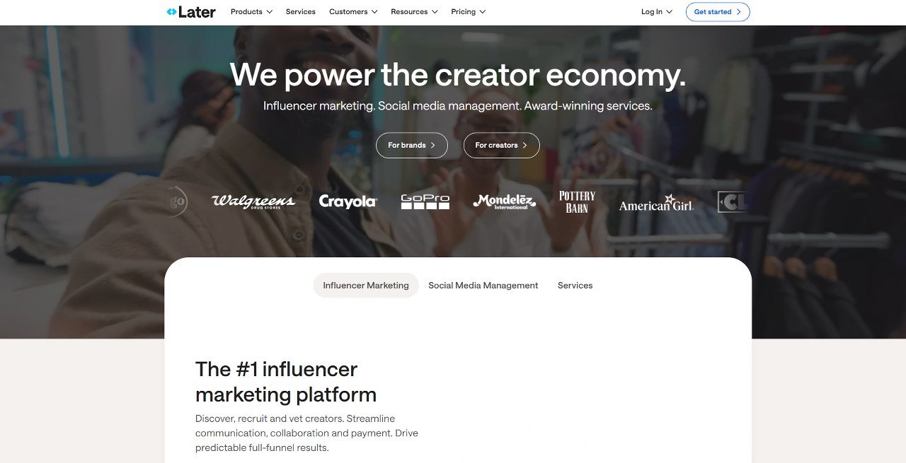 Later website homepage.