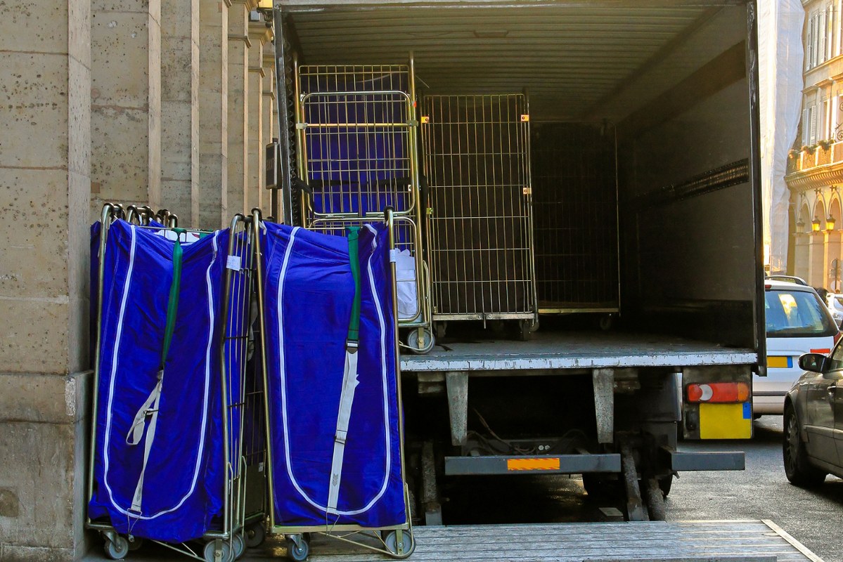 Laundry Delivery Truck.