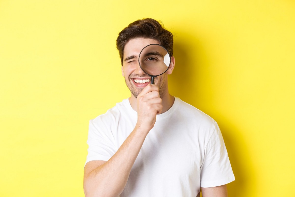 Look at magnifying glass.