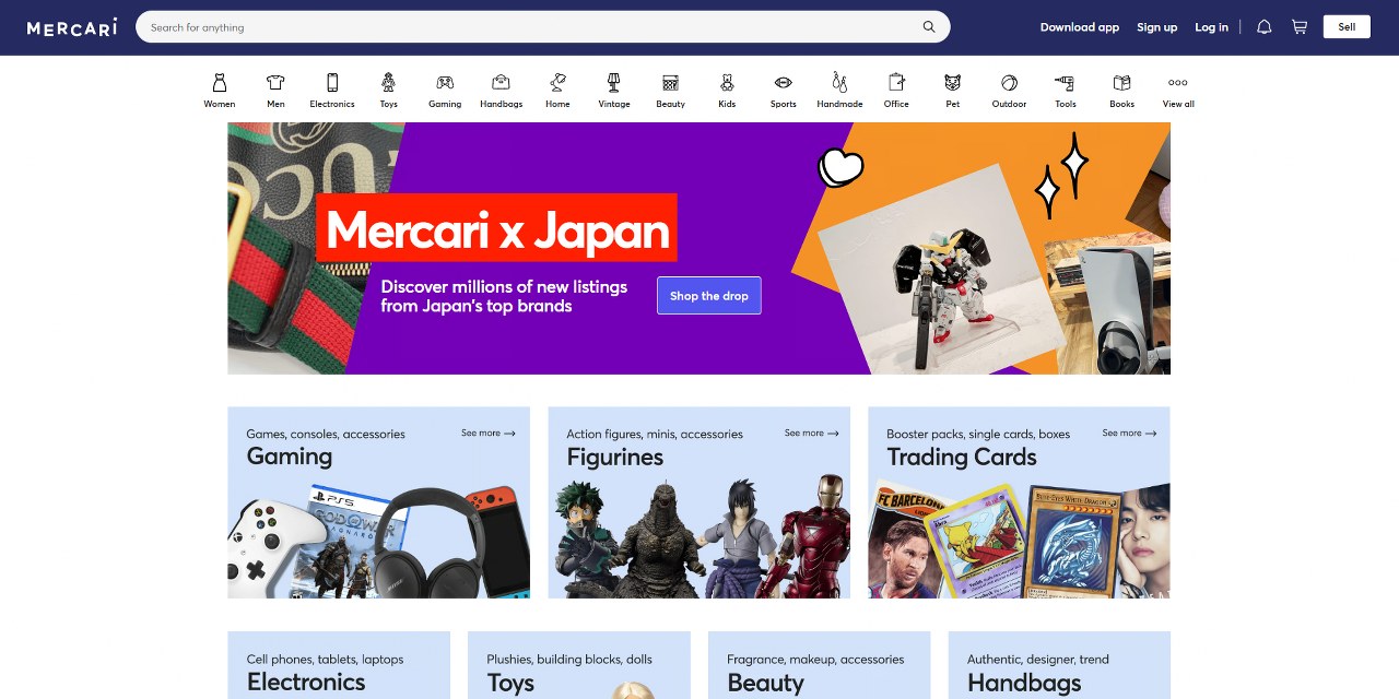 Mercari's website.