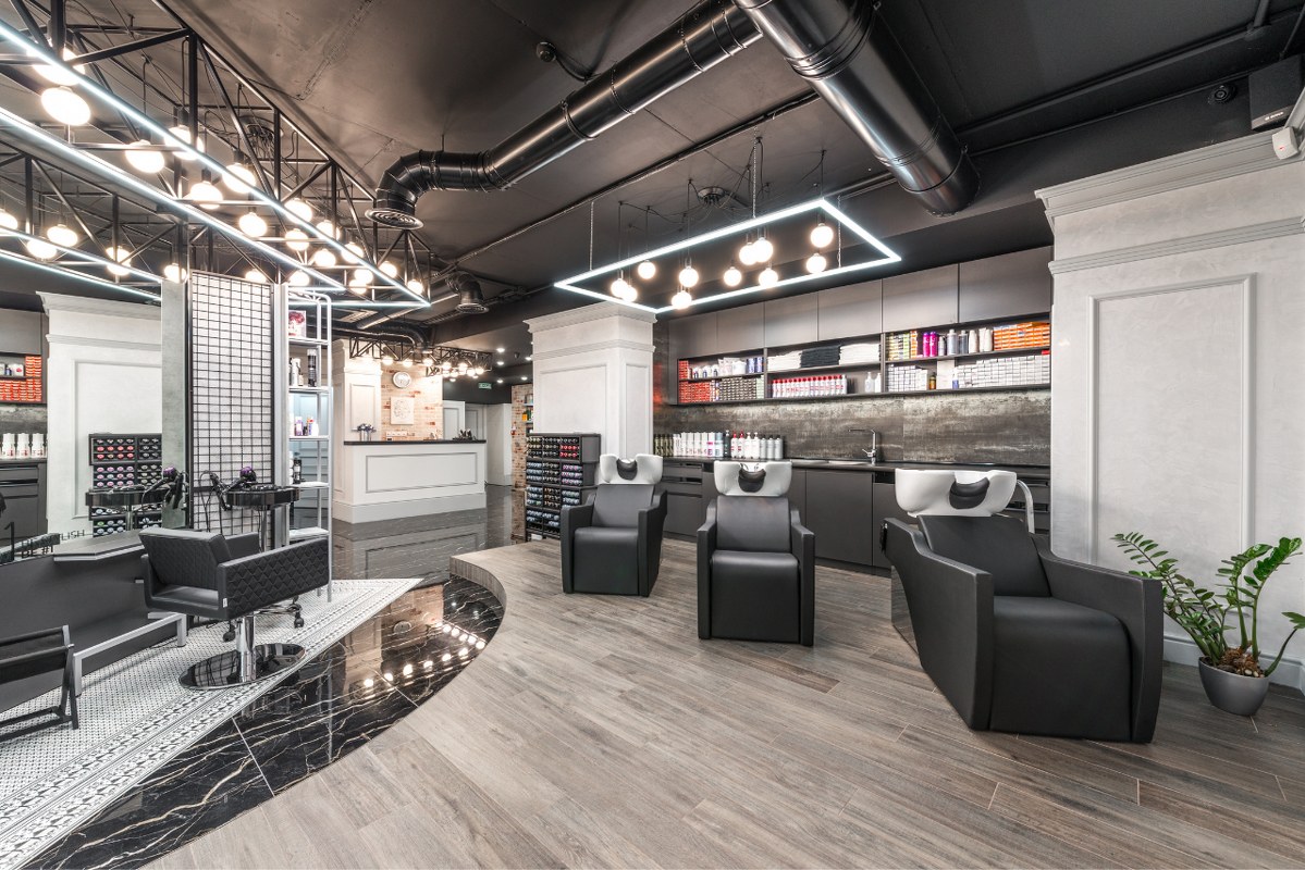 Modern Beauty Salon Interior.