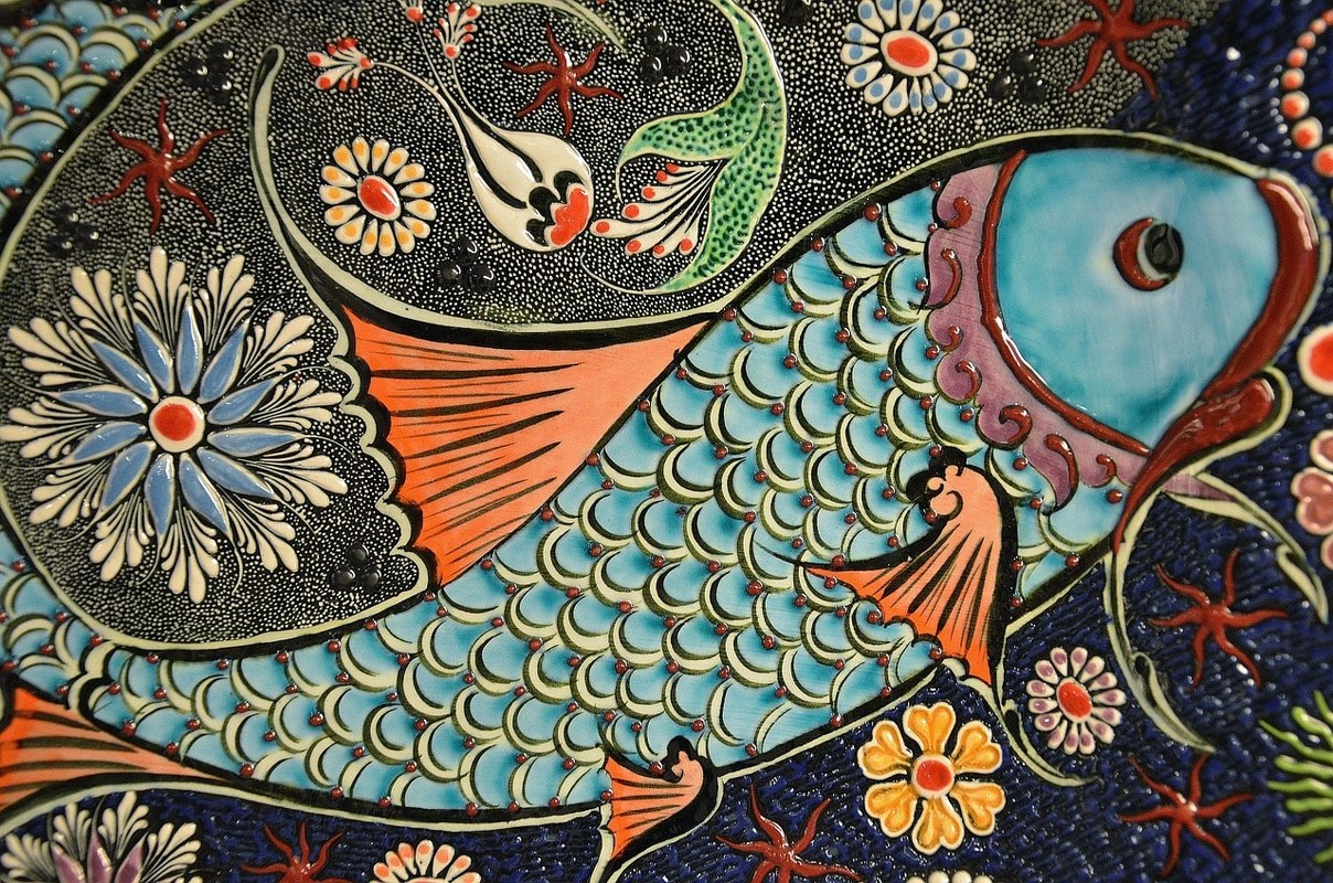 Mosaic fish which can be considered as premium art.