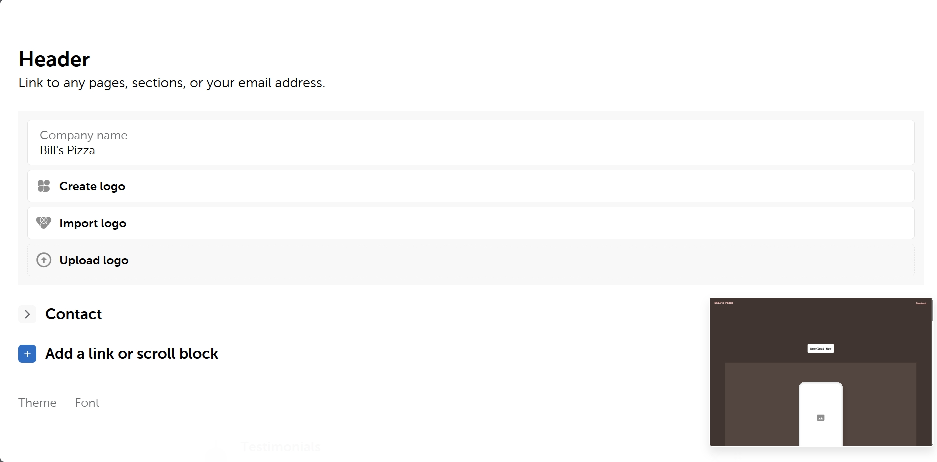 Namecheap Website customization