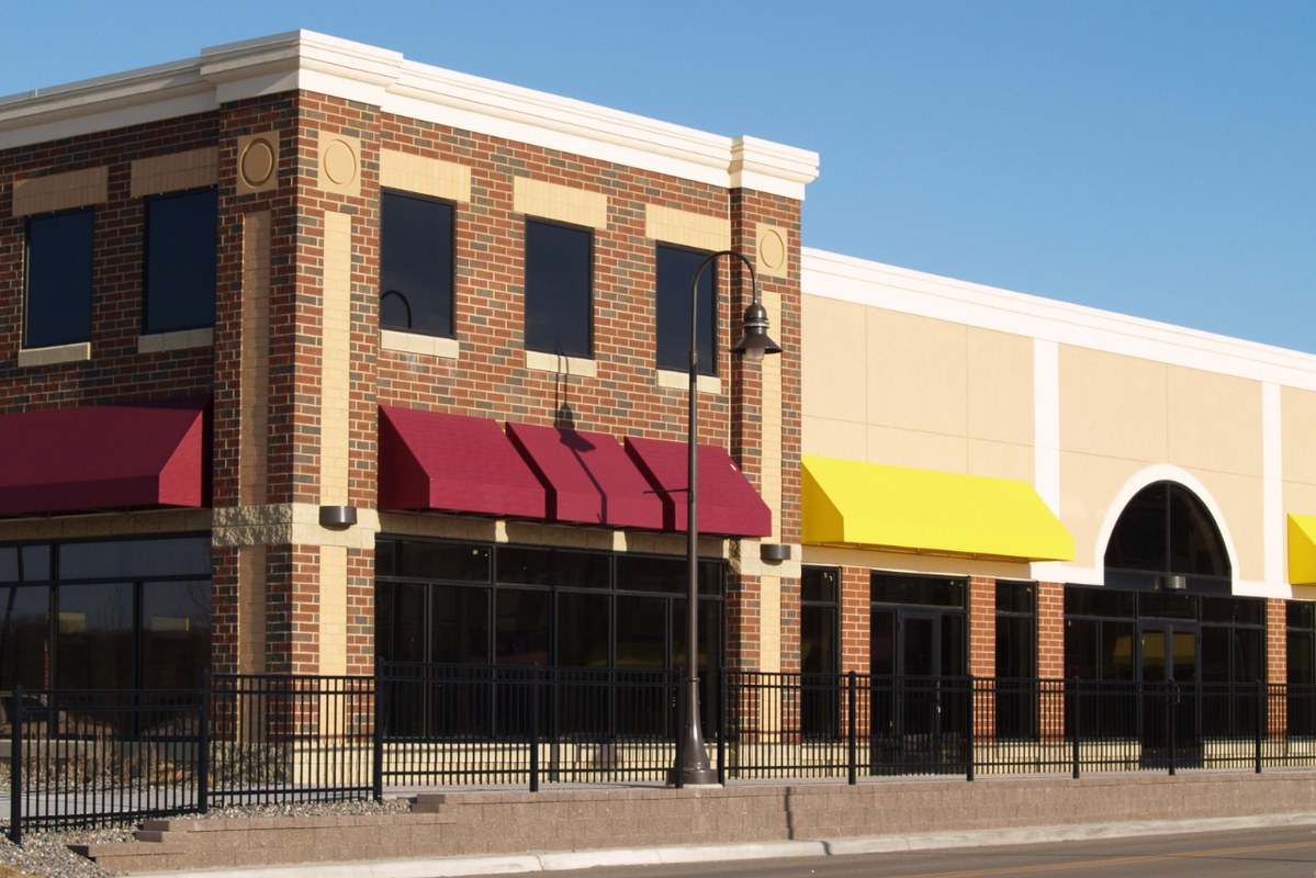 Newly constructed retail Store Front.