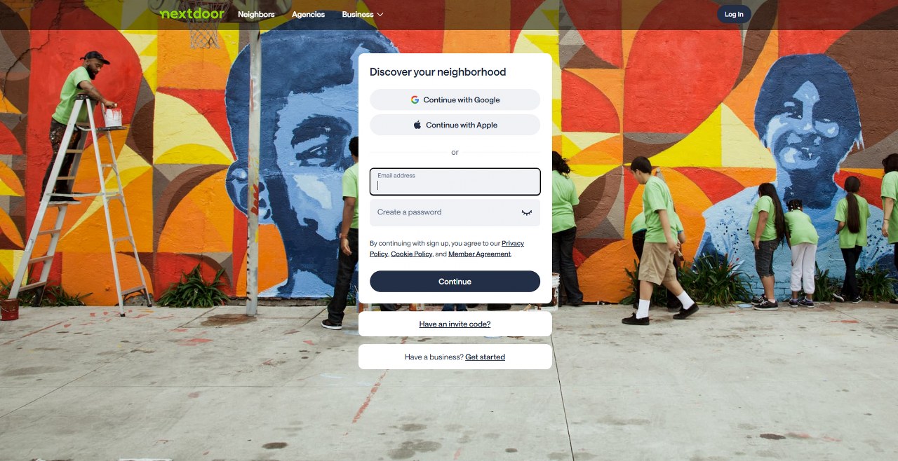 Nextdoor website.