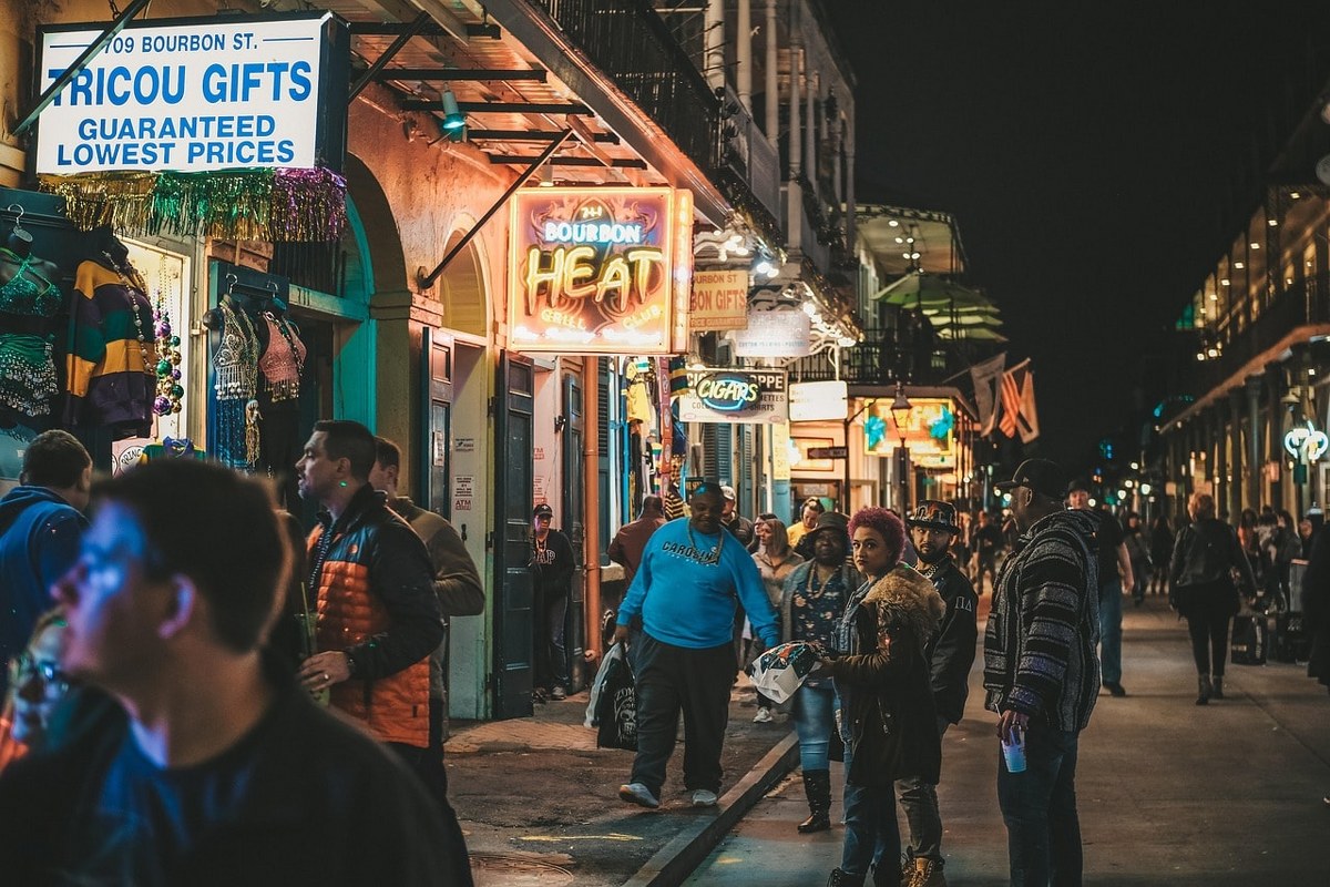 Night street market.