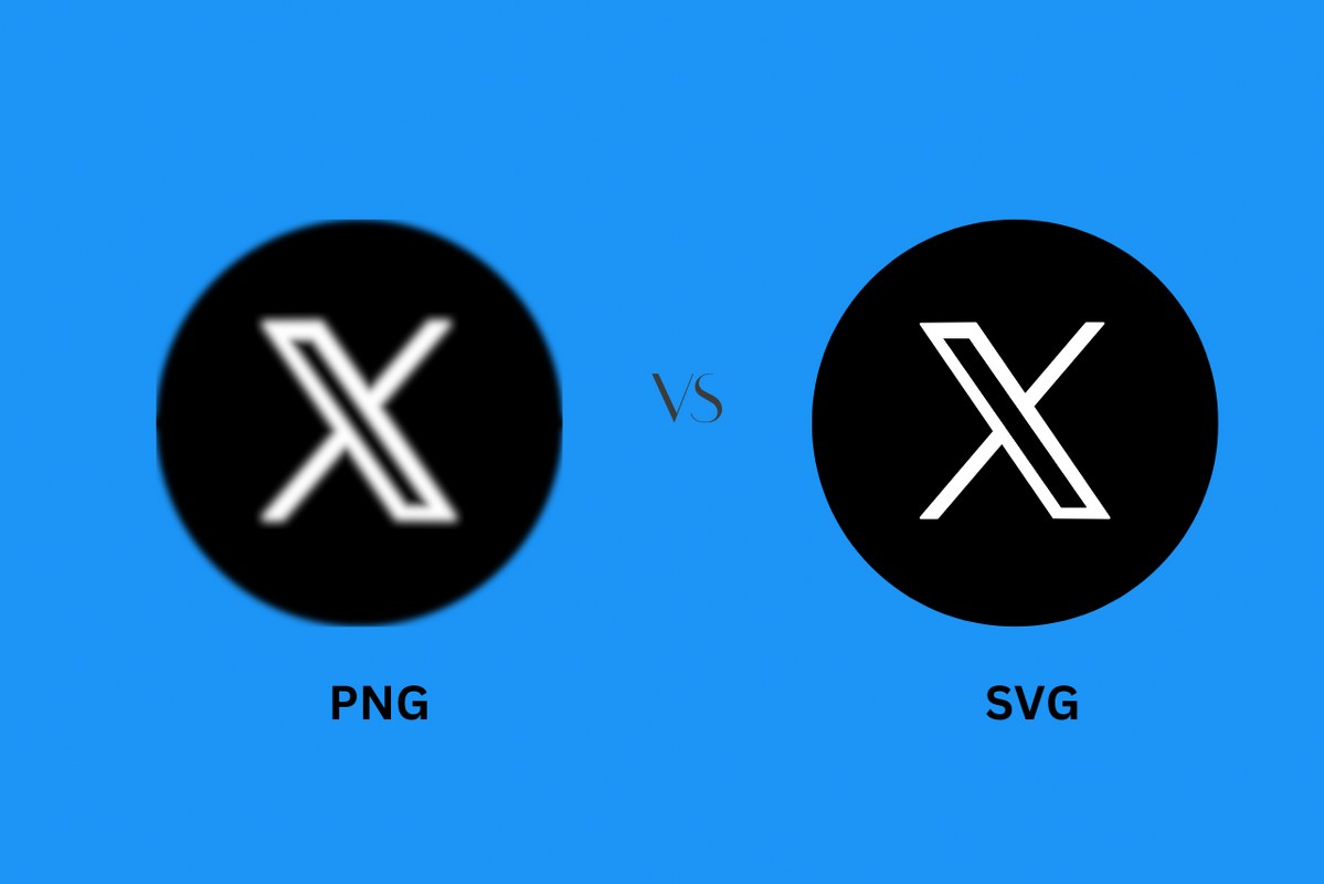 PNG vs SVG image clarity comparison.