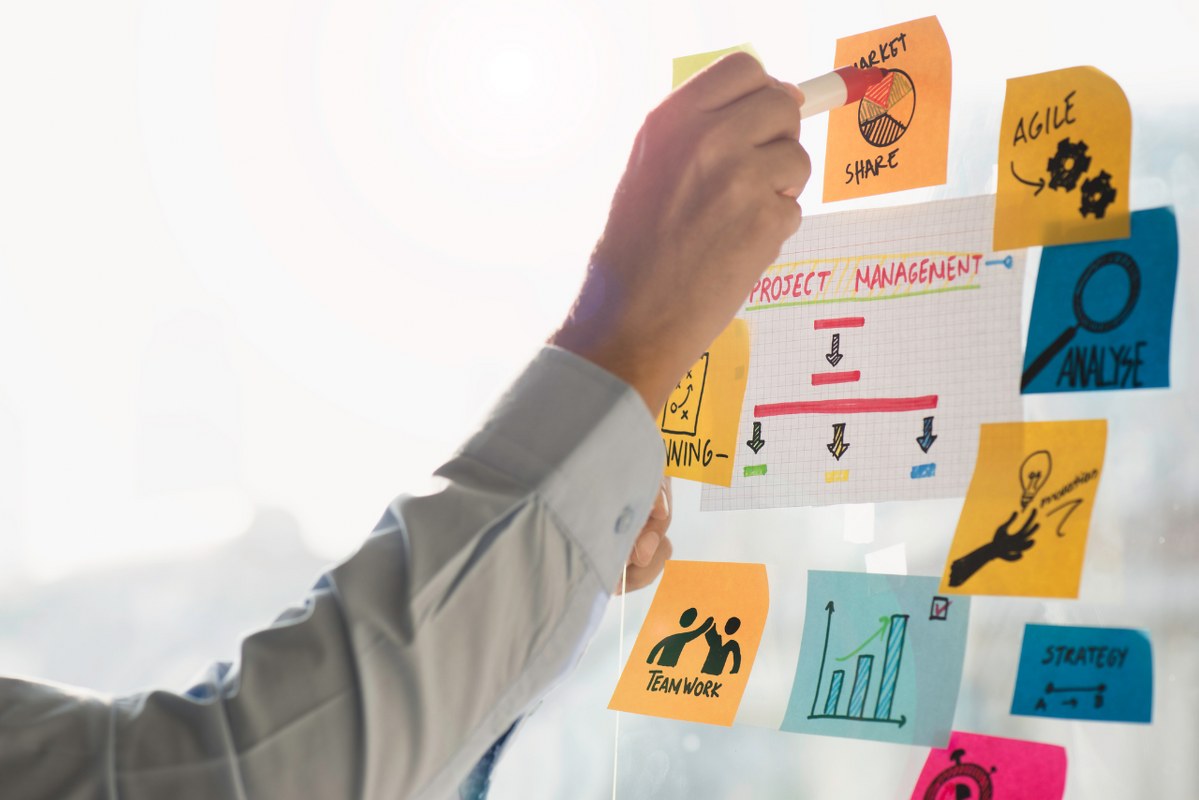 Person is working on Project Management skills.