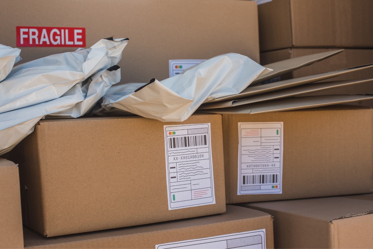 Piles of unsold parcels.