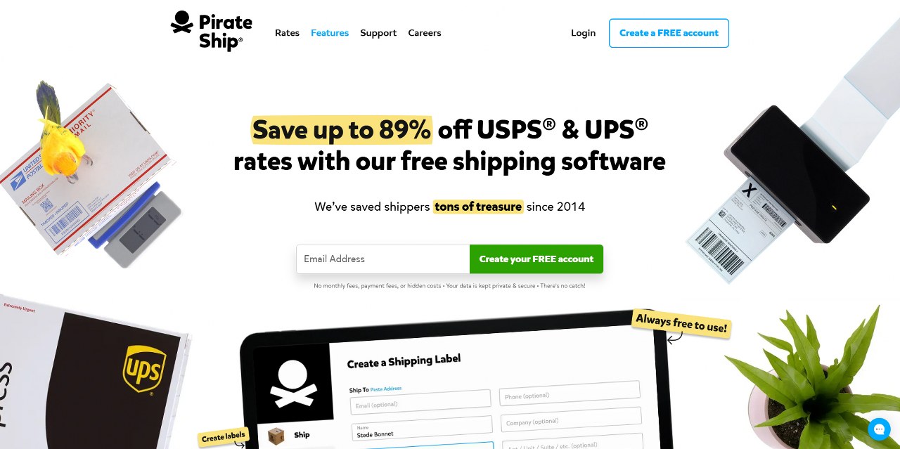 Pirate Ship's website.